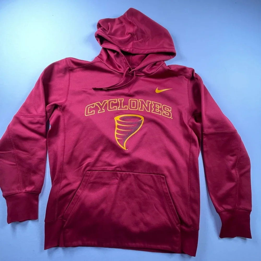 Nike Dri-FIT Iowa State Cyclones Hoodie Mens Medium Red Pullover Training